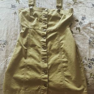 Adjustable Olive Green overall dress